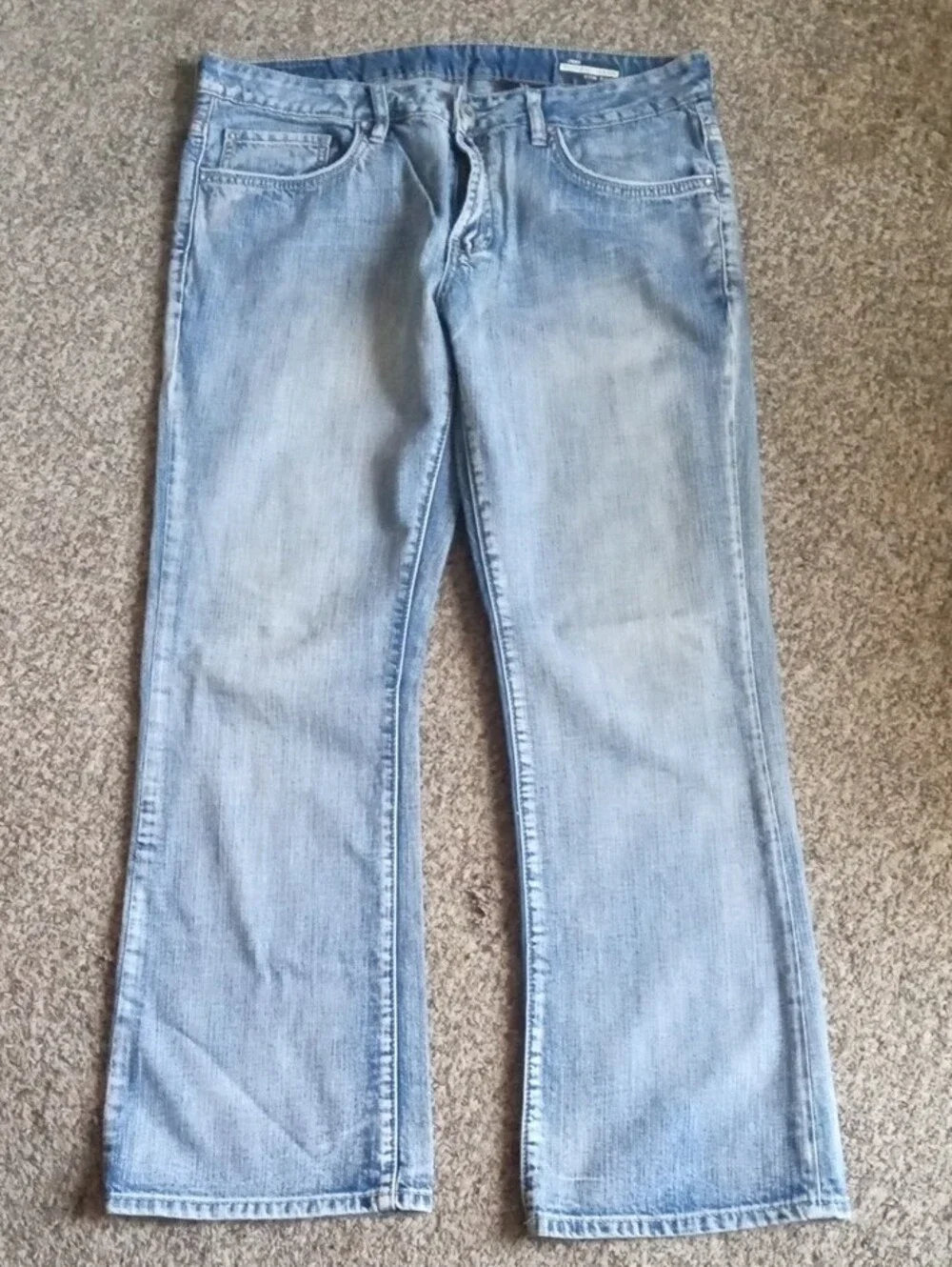 Buffalo David Bitton Men's Light Blue Slim Boot Jeans